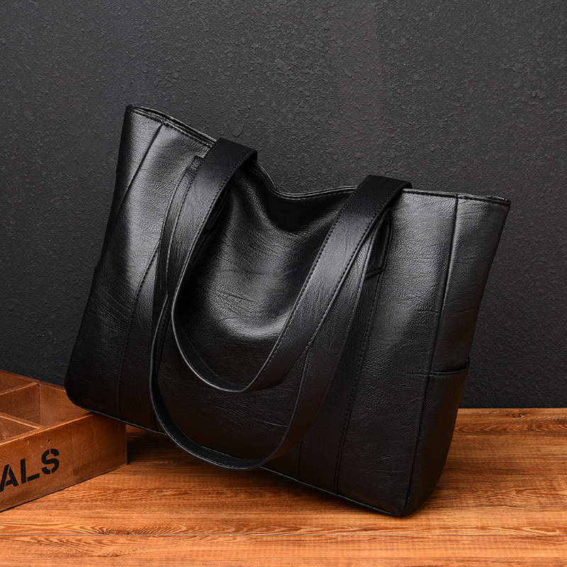 Vintage Solid Large Capacity Tote Bag
